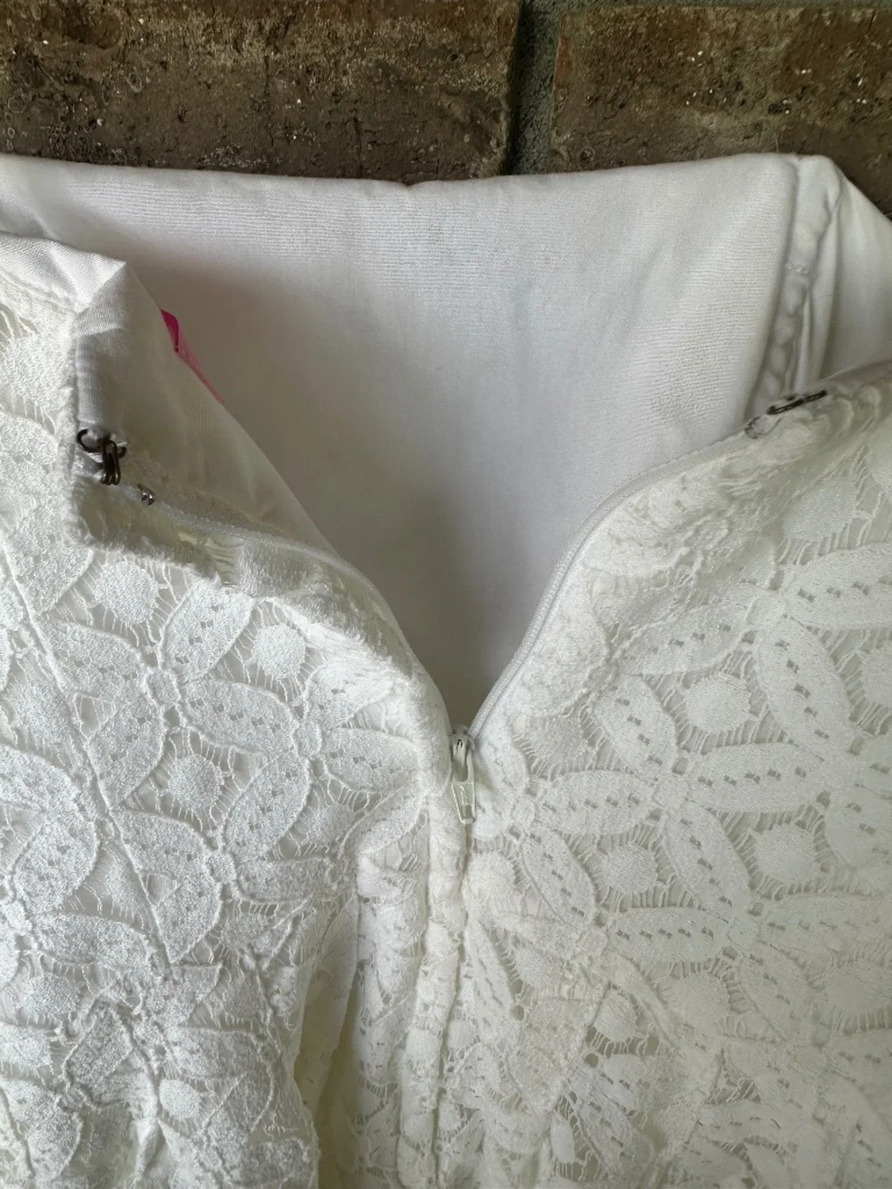 Lilly Pulitzer Womens Caitlin Strapless Lace Dress Ivory Zip Back, Size 2 - Picture 4 of 5